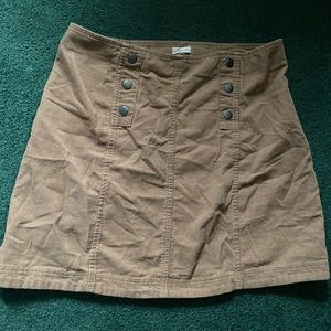 Hollister brown corduroy skirt!